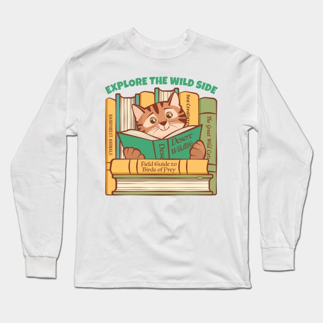 Explore the Wild Side with Books Long Sleeve T-Shirt by Sue Cervenka